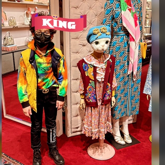 💯 %❤️authentic ❤️versace❤️hoody’s swearte multicolor brand new he used 2/3 time - Picture 11 of 14